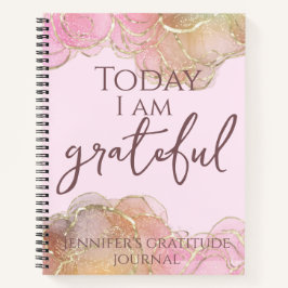 Vandaag ben ik dankbaar voor de moderne roze inktf notitieboek
