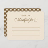 Vandaag ben ik dankbaar voor de Thanksgiving. Informatiekaartje (Voorkant / Achterkant)