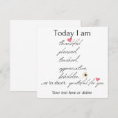 Vandaag ben ik dankbaar voor het inspirerend aanpa (Voorkant / Achterkant)