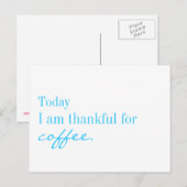 Vandaag ben ik dankbaar voor koffie - briefkaart (Voorkant / Achterkant)
