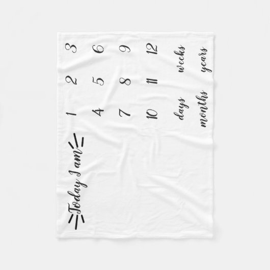 Vandaag ben ik een Baby Milestone deken (Voorkant)