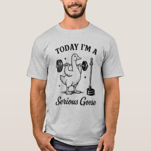 Vandaag ben ik een serieuze gans Funny Gym Gans Fi T-shirt