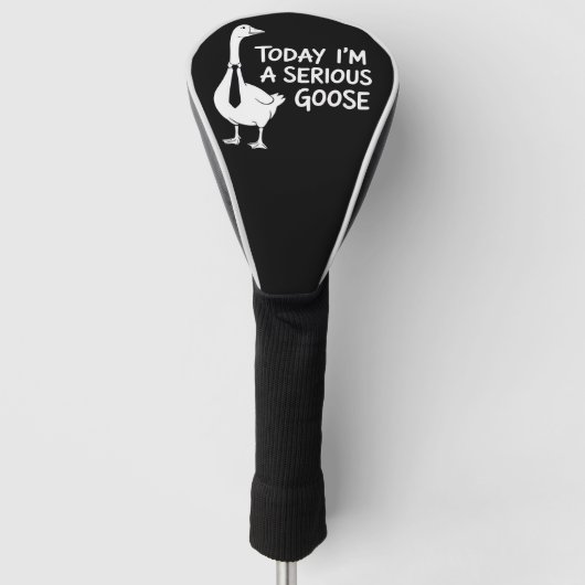Vandaag ben ik een serieuze gans Grappig kantoordi Golfheadcover (Voorkant)