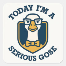 Vandaag ben ik een serieuze gans grappig 