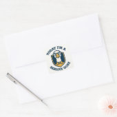 Vandaag ben ik een serieuze gans grappig  vierkante sticker (Envelop)