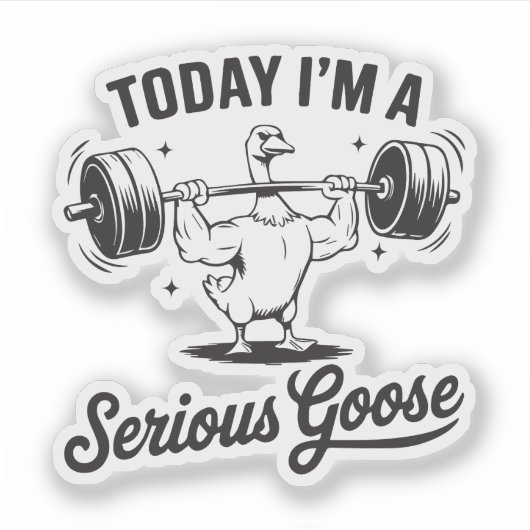 Vandaag ben ik een serieuze gans sticker (Voorkant)