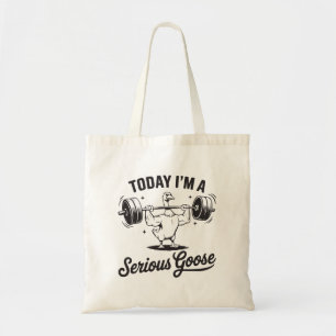 Vandaag ben ik een serieuze gans tote bag