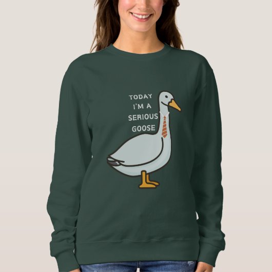 Vandaag ben ik een serieuze gans trui (Voorkant)