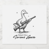 Vandaag ben ik een serieuze ganzenliefhebber met P Bier Etiket (Enkel label)