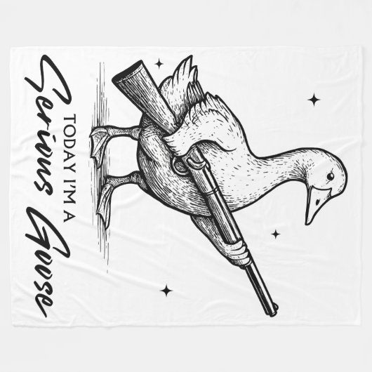 Vandaag ben ik een serieuze ganzenliefhebber met P Fleece Deken (Voorkant (Horizontaal))