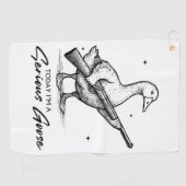 Vandaag ben ik een serieuze ganzenliefhebber met P Golfhanddoek (Horizontaal)