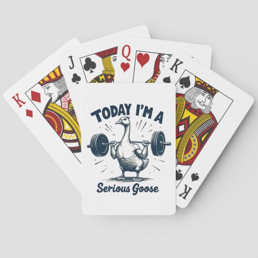 Vandaag ben ik een serieuze Goose Lifting Gewichte Pokerkaarten (Achterkant)
