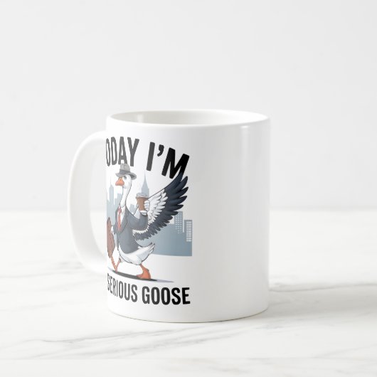 Vandaag ben ik een serieuze Goose Mok (Voorkant links)