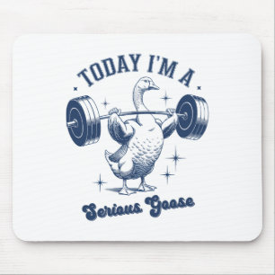 Vandaag ben ik een serieuze Goose Powerlifter Gym Muismat