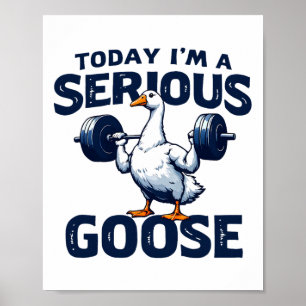 Vandaag ben ik een serieuze Goose T-shirt Funny Bo Poster