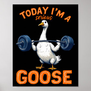 Vandaag ben ik een serieuze Goose T-shirt Funny Bo Poster