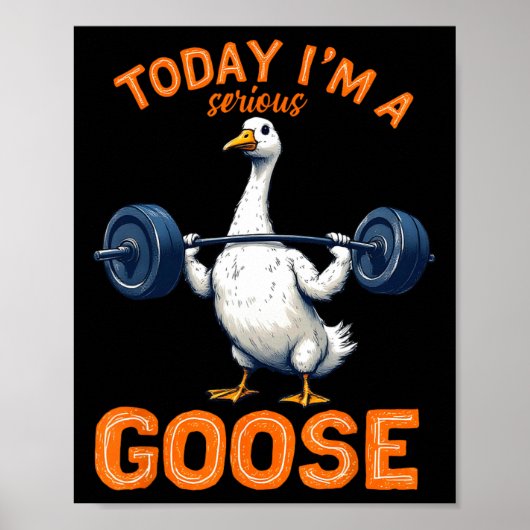 Vandaag ben ik een serieuze Goose T-shirt Funny Bo Poster (Voorkant)