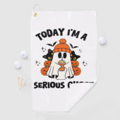 VANDAAG BEN IK EEN SERIEUZE SPOOKKOFFIEPOMPOEN HAL GOLFHANDDOEK (Insitu)