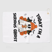 VANDAAG BEN IK EEN SERIEUZE SPOOKKOFFIEPOMPOEN HAL GOLFHANDDOEK (Horizontaal)