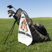 VANDAAG BEN IK EEN SERIEUZE SPOOKKOFFIEPOMPOEN HAL GOLFHANDDOEK (Groen)