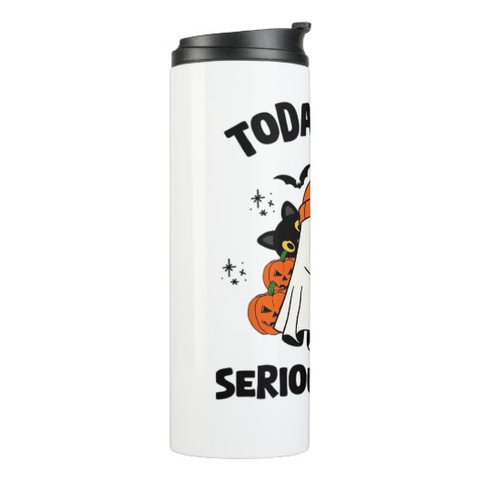 VANDAAG BEN IK EEN SERIEUZE SPOOKKOFFIEPOMPOEN HAL THERMOSBEKER (Gedraaid links)