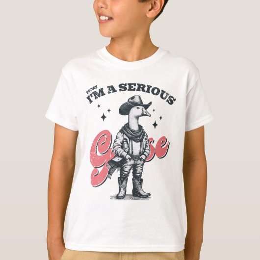 Vandaag ben ik een Serious Goose Cowboy T-shirt (Voorkant)