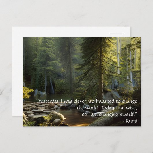 Vandaag ben ik het landschap van de Natuur van het Briefkaart (Voorkant / Achterkant)