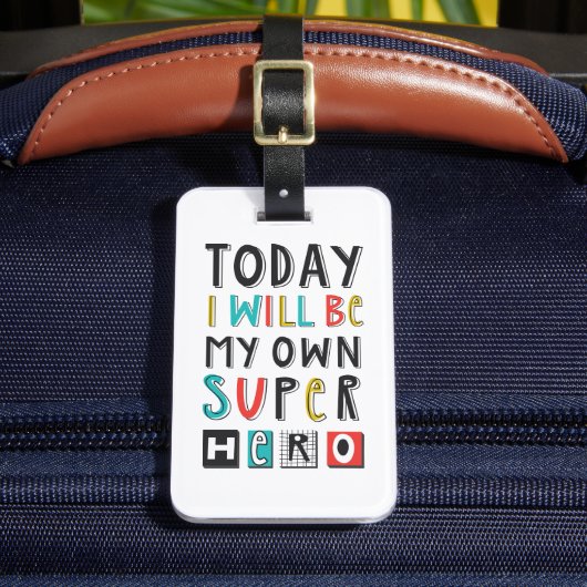Vandaag ben ik mijn eigen super Hero Bagagelabel (Voorkant Insitu 2)