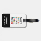 Vandaag ben ik mijn eigen super Hero Bagagelabel (Achterkant horizontaal)