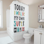 Vandaag ben ik mijn eigen super Hero Douchegordijn (In situ)