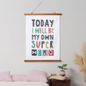 Vandaag ben ik mijn eigen super Hero Hangend Wandkleed (Slaapkamer)