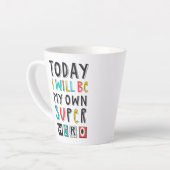 Vandaag ben ik mijn eigen super Hero Latte Mok (Linkerhoek)