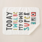 Vandaag ben ik mijn eigen super Hero Sherpa Deken (Voorkant (horizontaal))