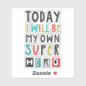 Vandaag ben ik mijn eigen super Hero Sticker (Vel)