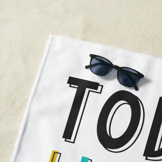 Vandaag ben ik mijn eigen super Hero Strandlaken (In situ)