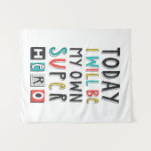 Vandaag ben ik mijn eigen super Hero Wandkleed (Voorkant (horizontaal))