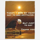 VANDAAG BEN IK MIJN HOOFD. FLEECE DEKEN (Voorkant)