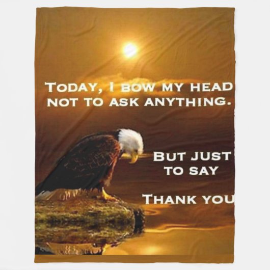 VANDAAG BEN IK MIJN HOOFD. FLEECE DEKEN (Voorkant)