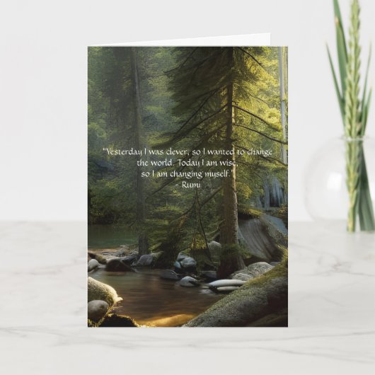 Vandaag ben ik verstandig Rumi Quote Schilderachti Kaart (Voorkant)