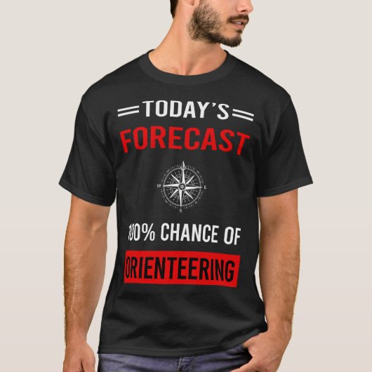 Vandaag de dag Forecast Orienteering navigatie T-shirt (Voorkant)