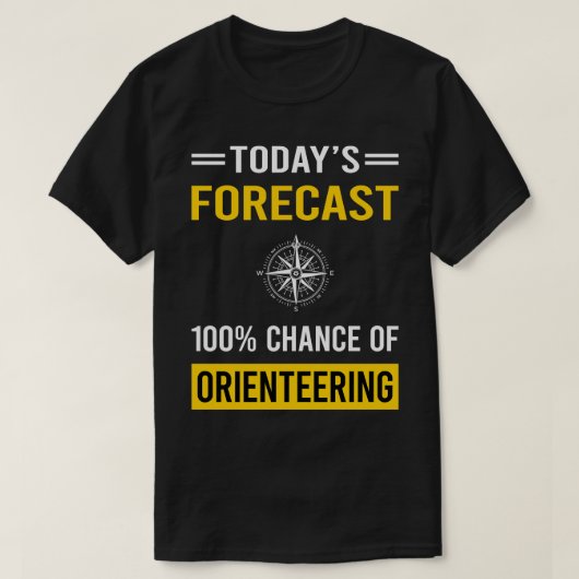 Vandaag de dag Forecast Orienteering navigatie T-shirt (Design voorkant)