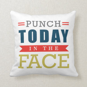 Vandaag de dag in het gezicht Motivatie type Face Kussen