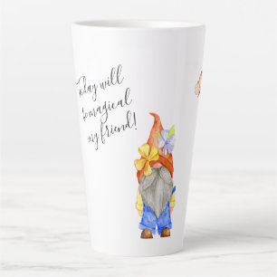 Vandaag de dag zal Magical Gnome Fun Colorful Tall Latte Mok