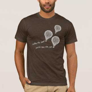 Vandaag de maan, morgen de zonneballon op donkere  t-shirt