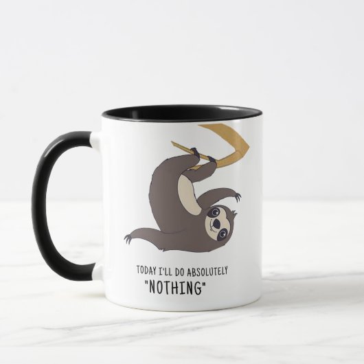 Vandaag doe ik niets grappigs Mug Quirky Mok (Links)