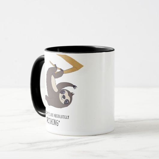 Vandaag doe ik niets grappigs Mug Quirky Mok (Voorkant links)