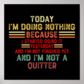Vandaag doe ik niets. poster (Voorkant)