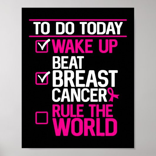 Vandaag doen Beat borstkanker heersen over de were Poster (Voorkant)