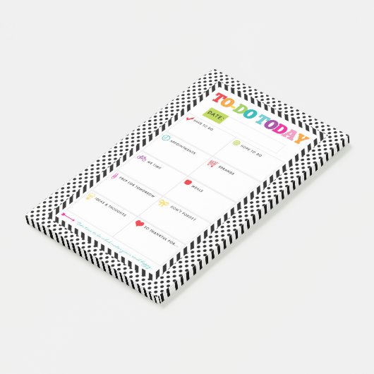 Vandaag doen - Polka Dot Rainbow - Dagelijkse plan Post-it® Notes (Schuin)