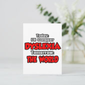 Vandaag dyslexie .. Morgen, de wereld Briefkaart (Staand voorkant)